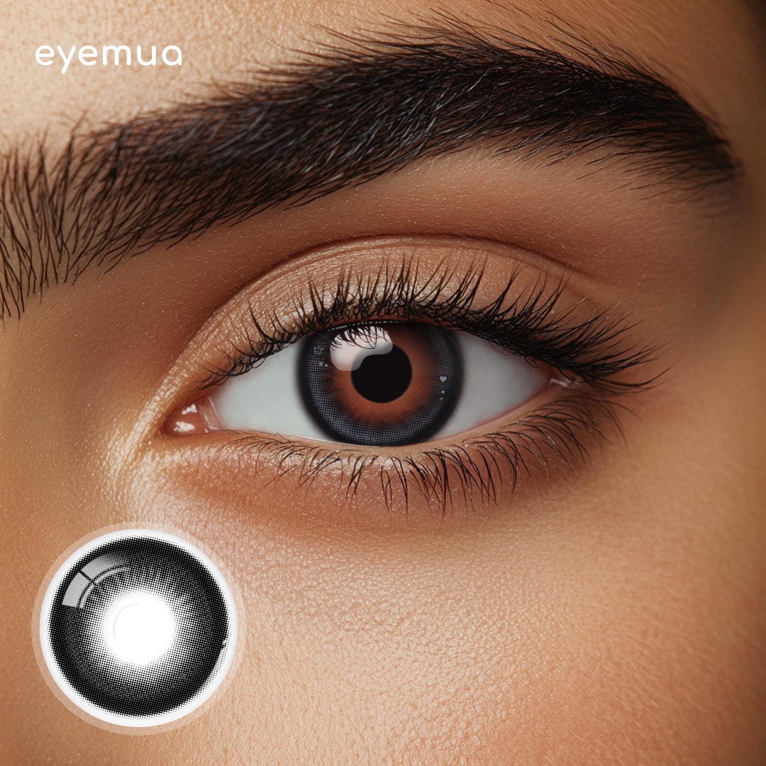 Eyemua Dark Knight Black Men Colored Contact Lenses