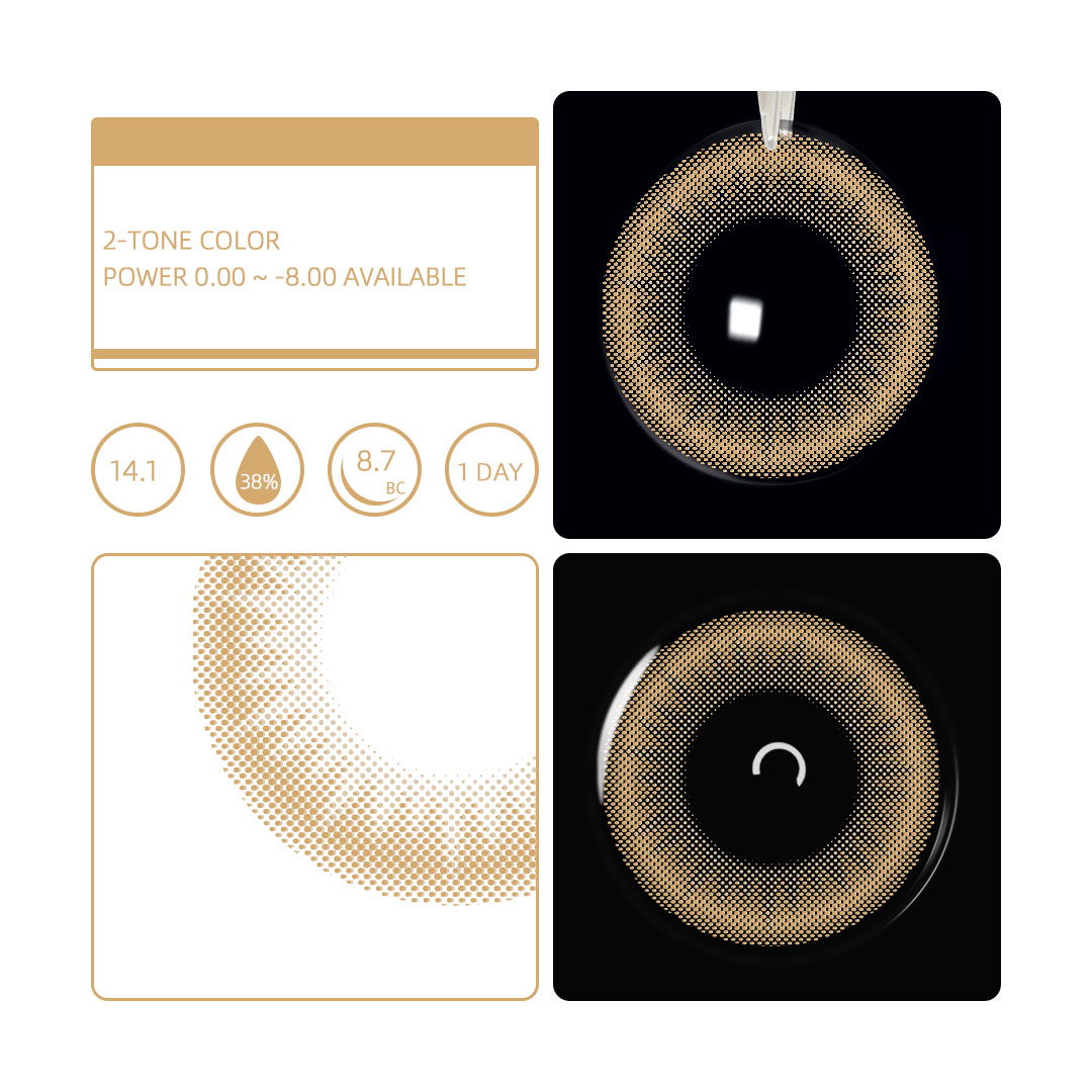 Eyemua Brulee Brown - 1 Day, 10 Pcs