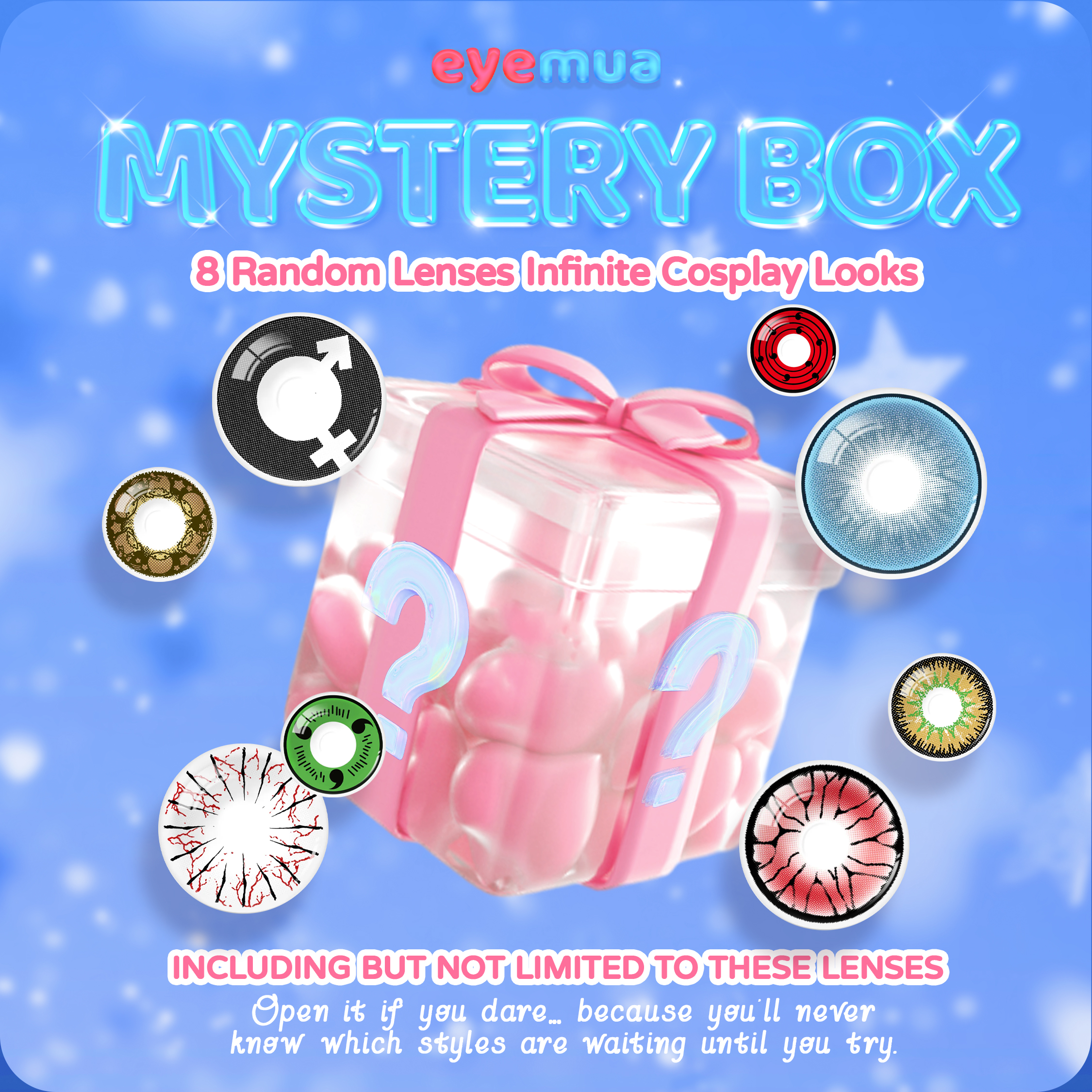 Eyemua Cosplay Mystery Box | 8 Pairs
