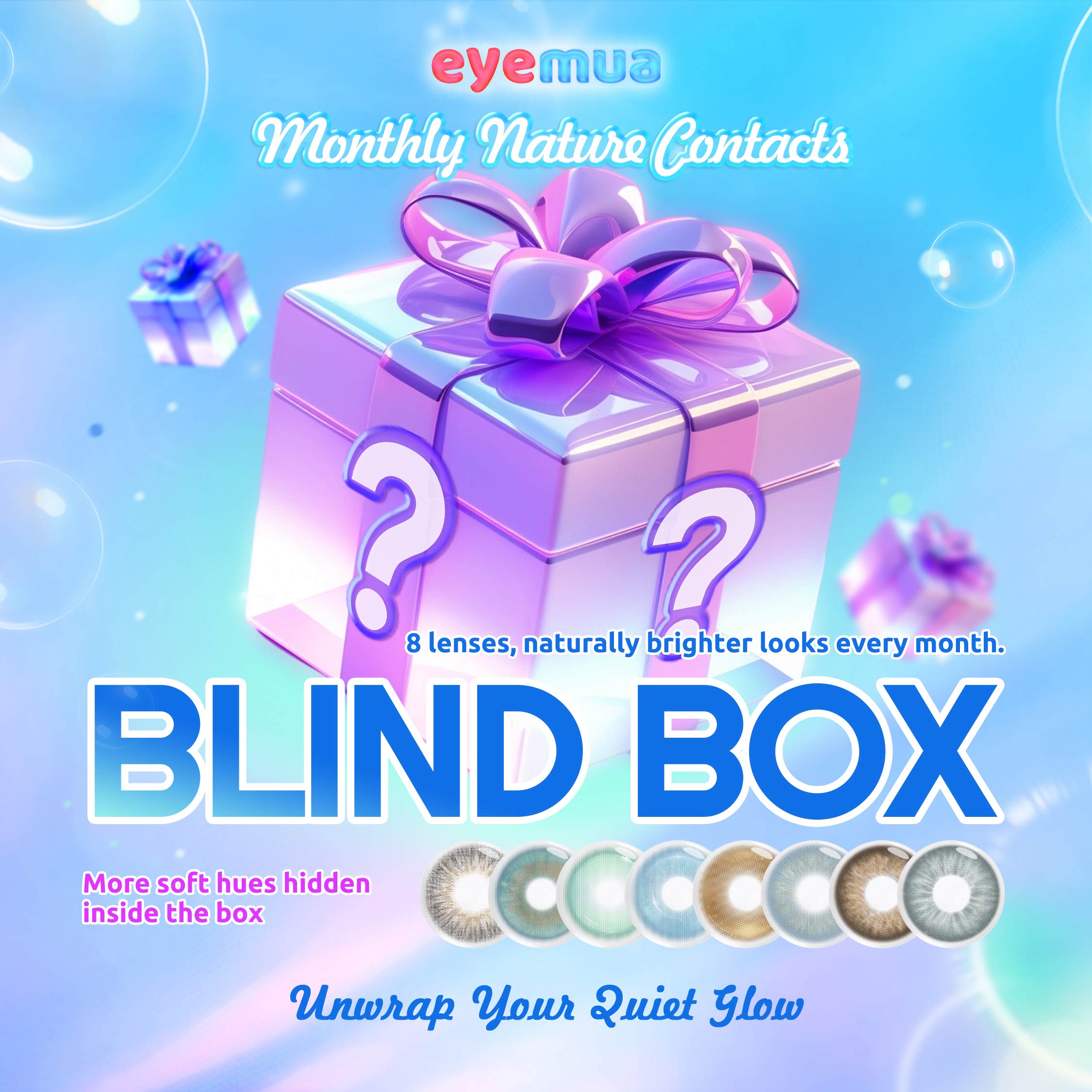 Eyemua Monthly Nature Contacts Blind Box | 8 Pairs