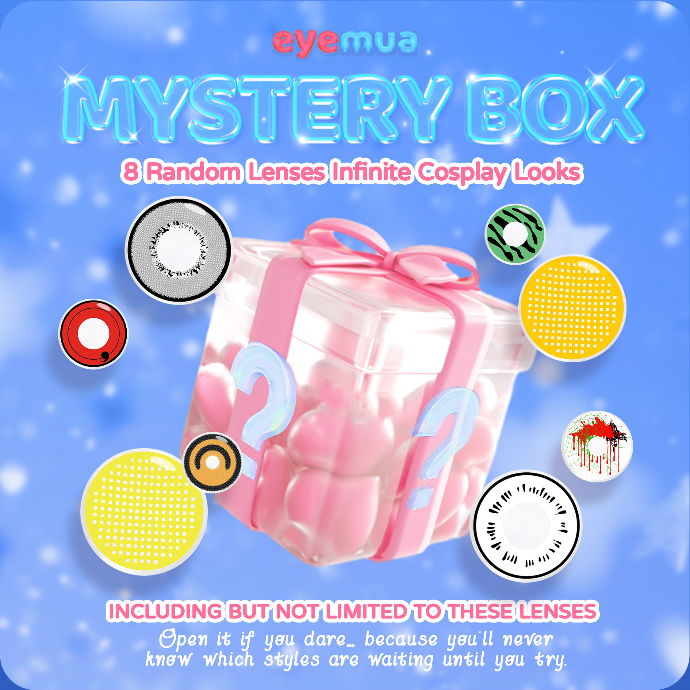 Eyemua Cosplay Mystery Box | 8 Pairs, 1 Year