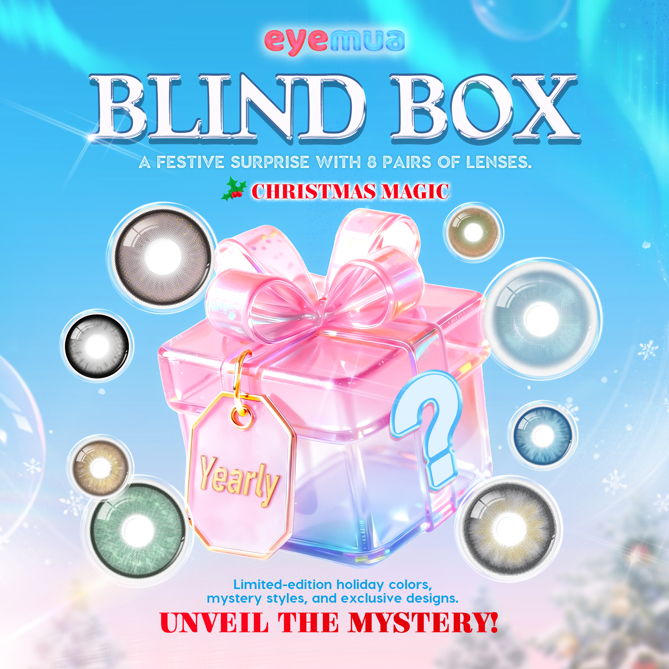 Eyemua Christmas Magic Blind Box | 8 Pairs, 1 Year
