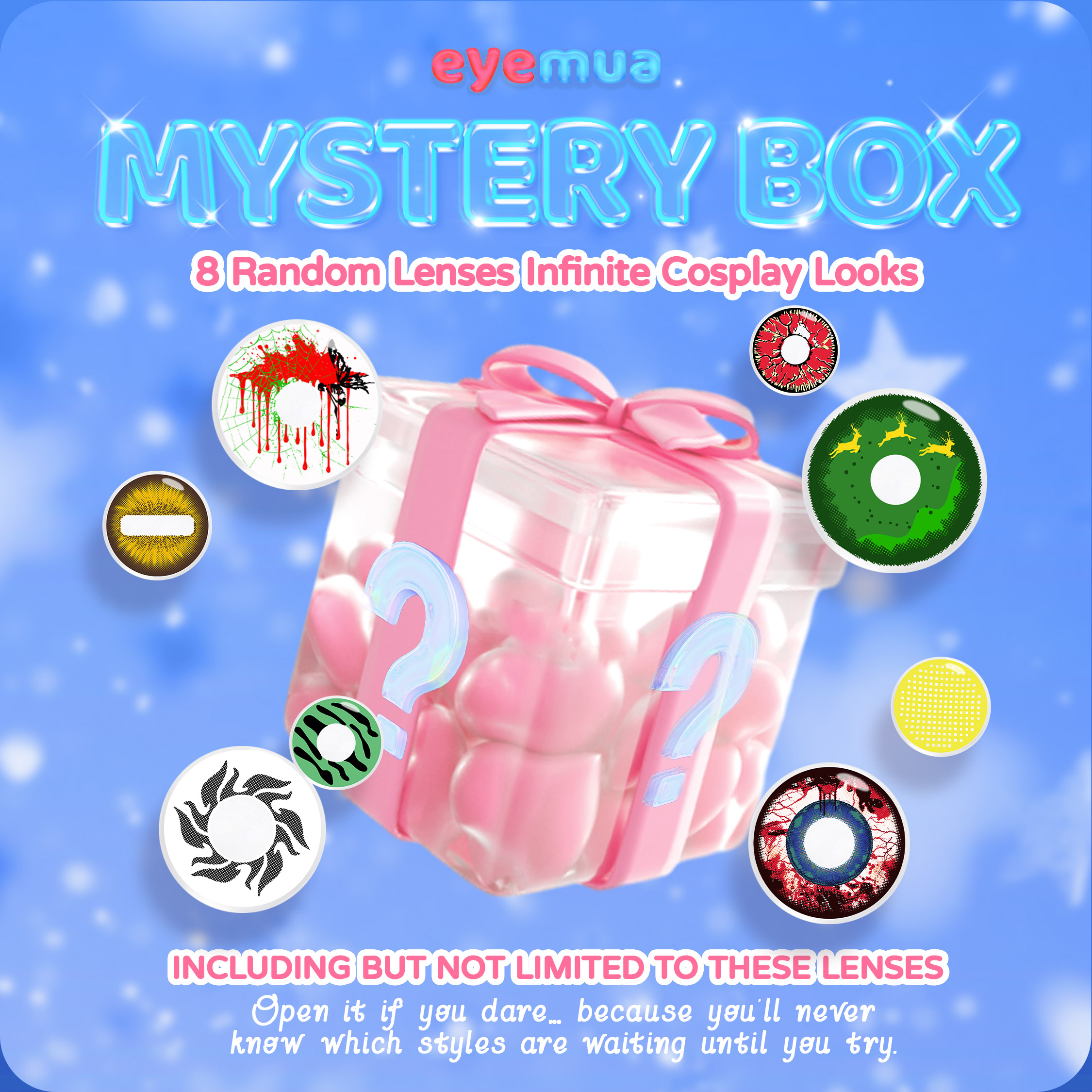 Eyemua Cosplay Mystery Box | 8 Pairs, 1 Year