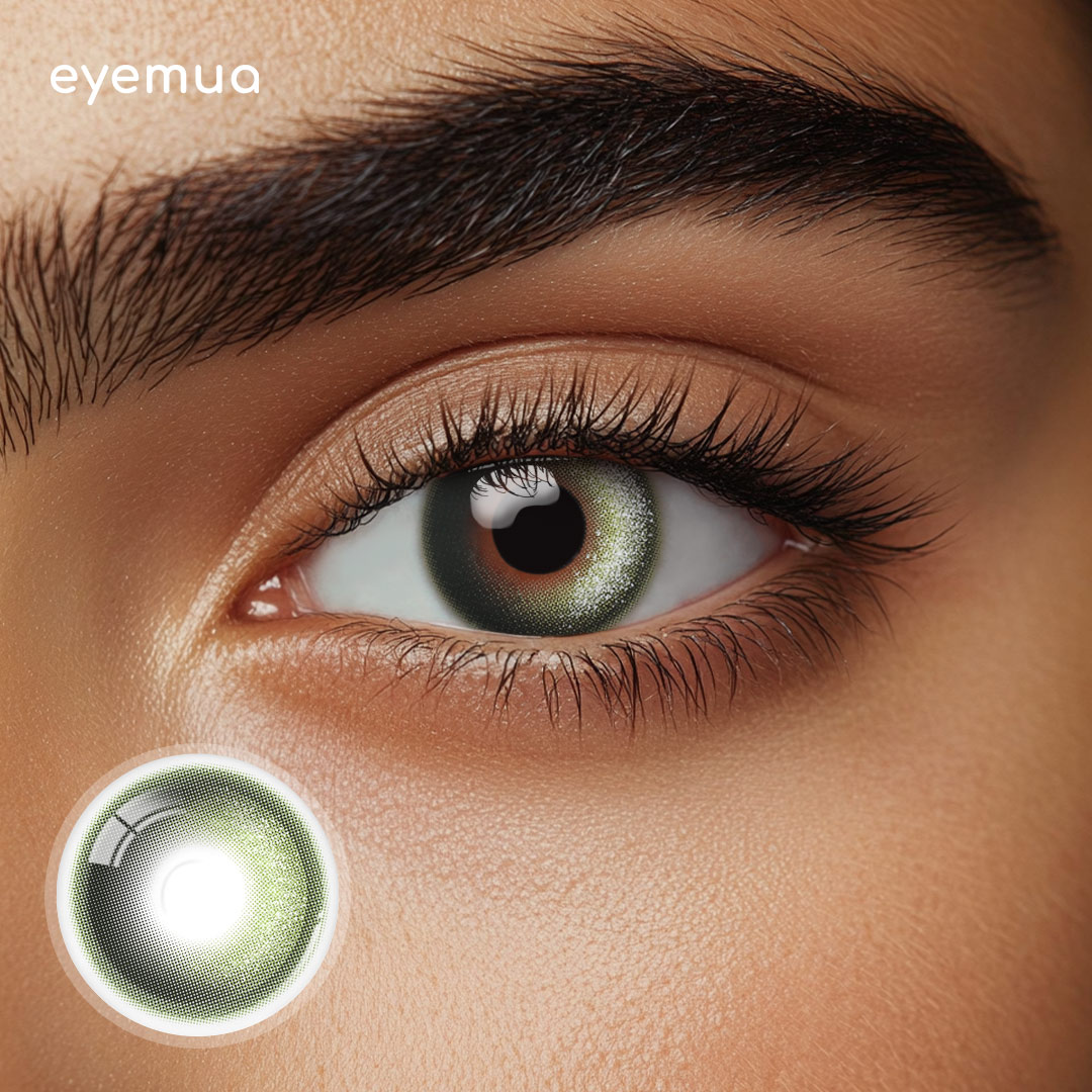 Eyemua Dazzle Doll Green Men Colored Contact Lenses
