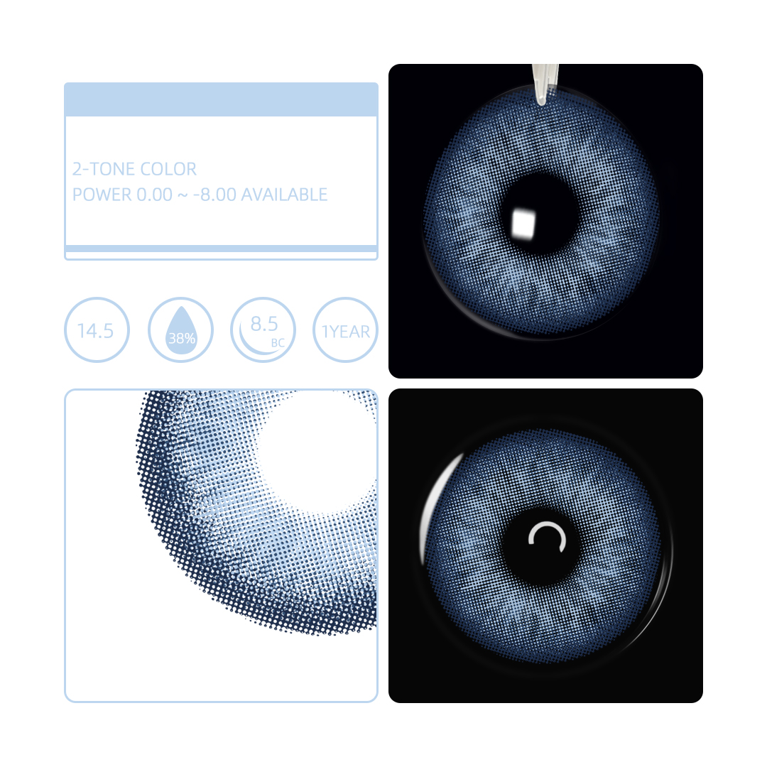 Eyemua Opera Nights Blue Men Colored Contact Lenses