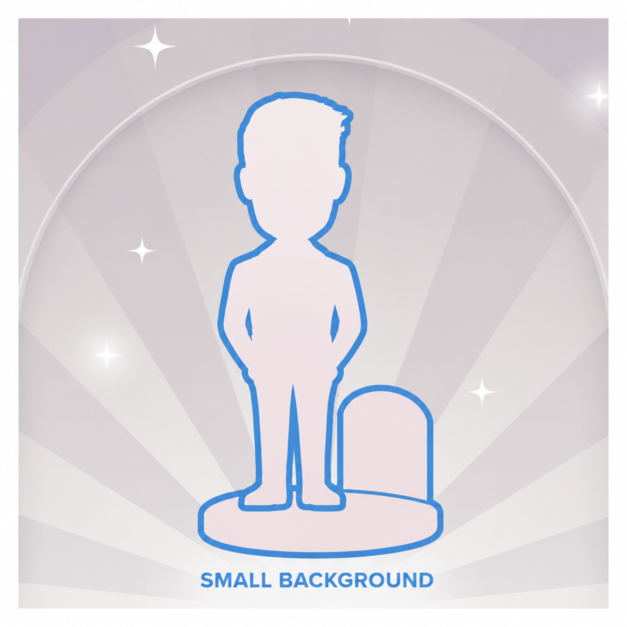 fully custom single bobblehead with a small background