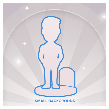 fully custom single bobblehead with a small background