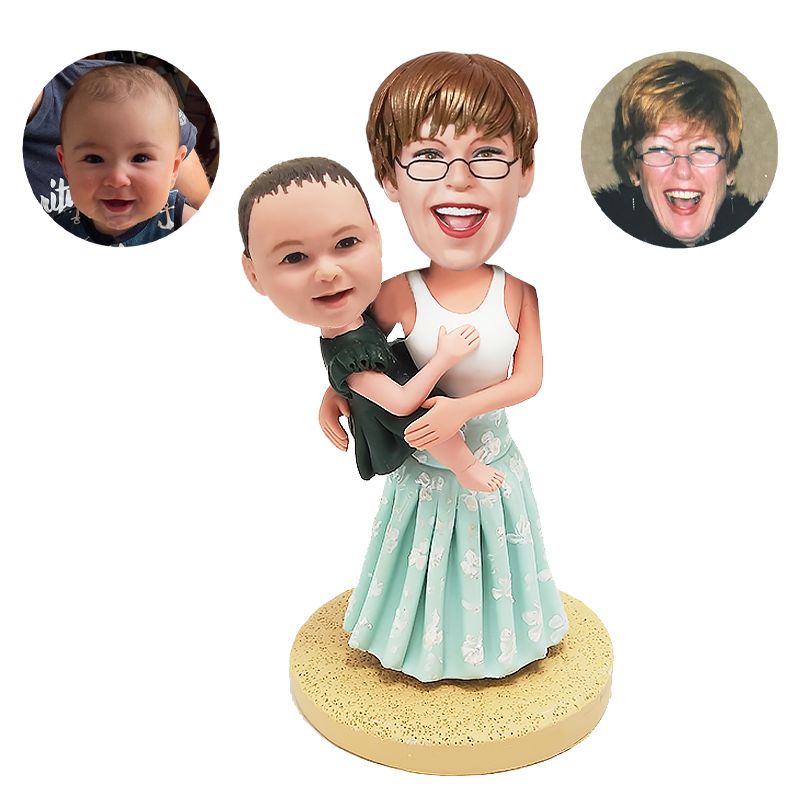 personalized bobblehead elegant mother with baby