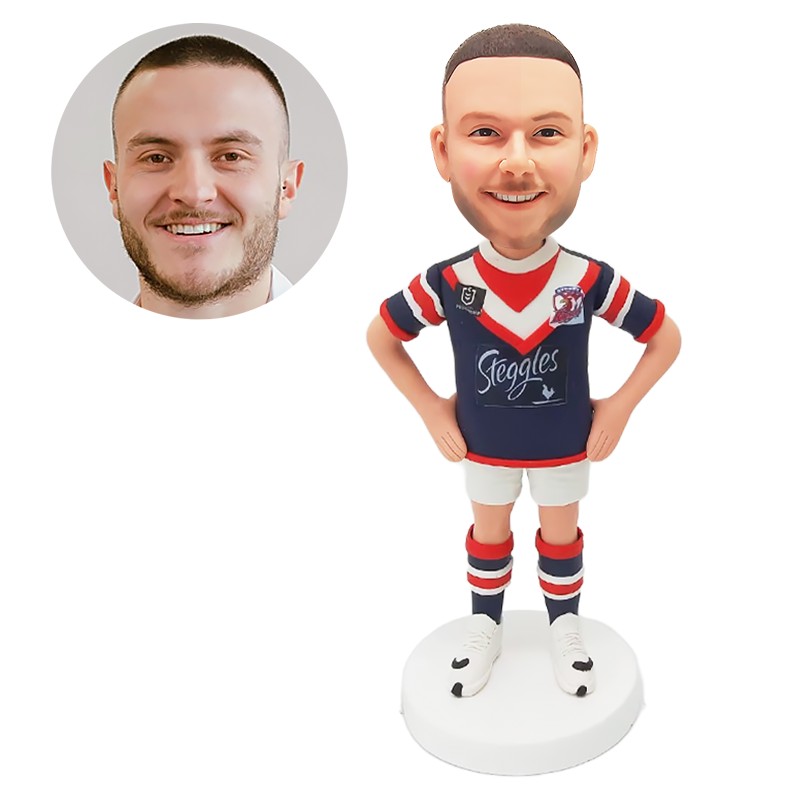 bobblehead custom hockey fans with hands on the hips