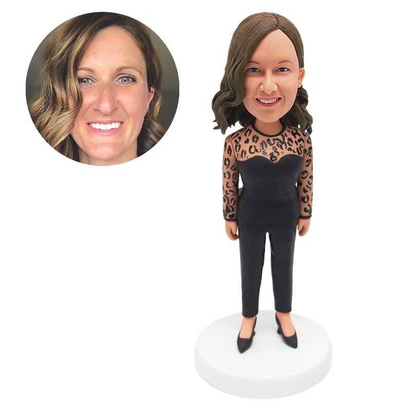 personalized bobblehead casual woman