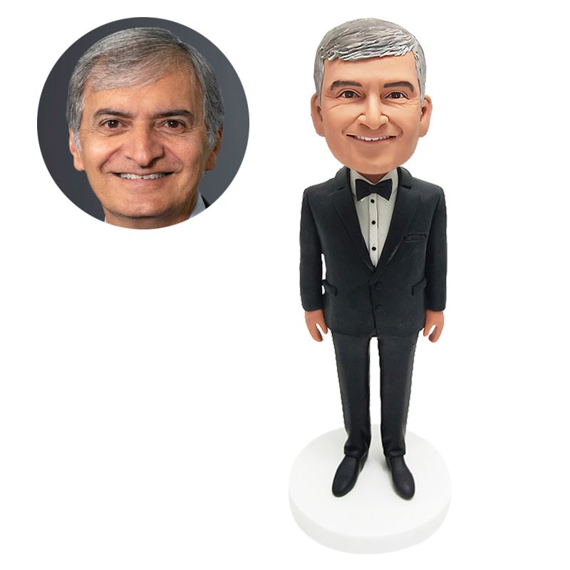 custom bobblehead figurine business man waiter