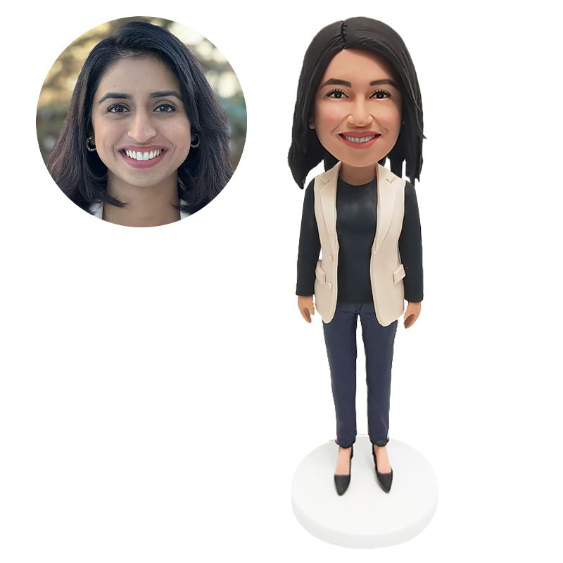 personalized bobblehead casual lady