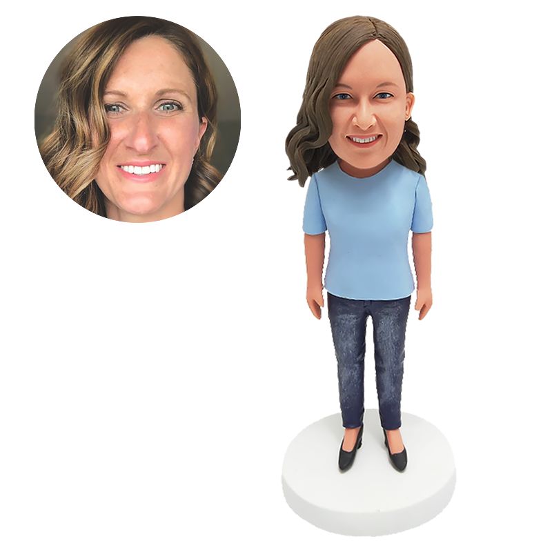 custom bobblehead figure leisure lady