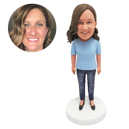 custom bobblehead figure leisure lady
