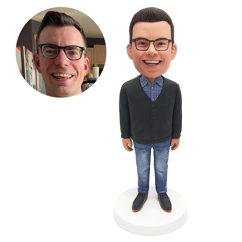 bobble head figurine casual man