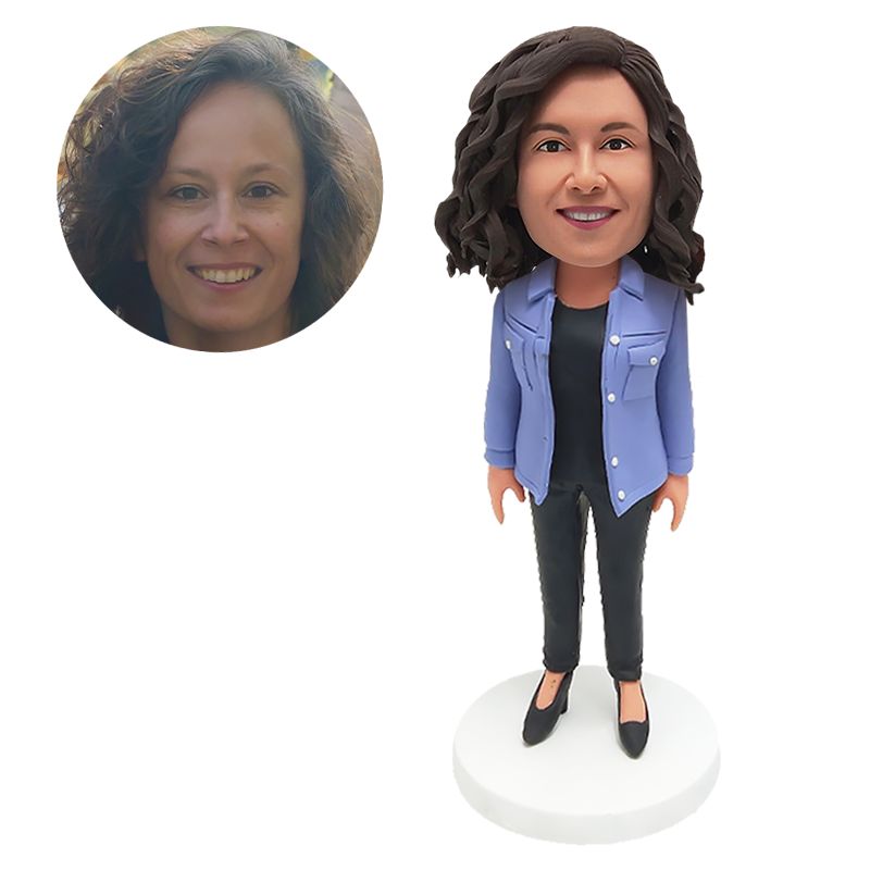 custom bobblehead figurine casual lady