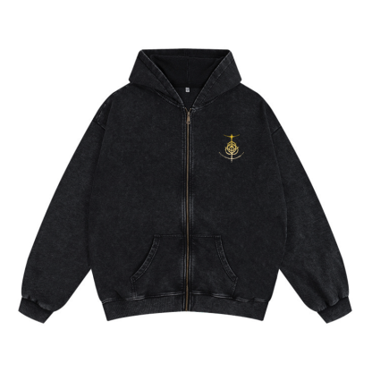 The Lord of Frenzied Flame Unisex Washed Zip Up Hoodie