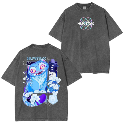 Hunter Cat & Bird Washed Unisex T-Shirt