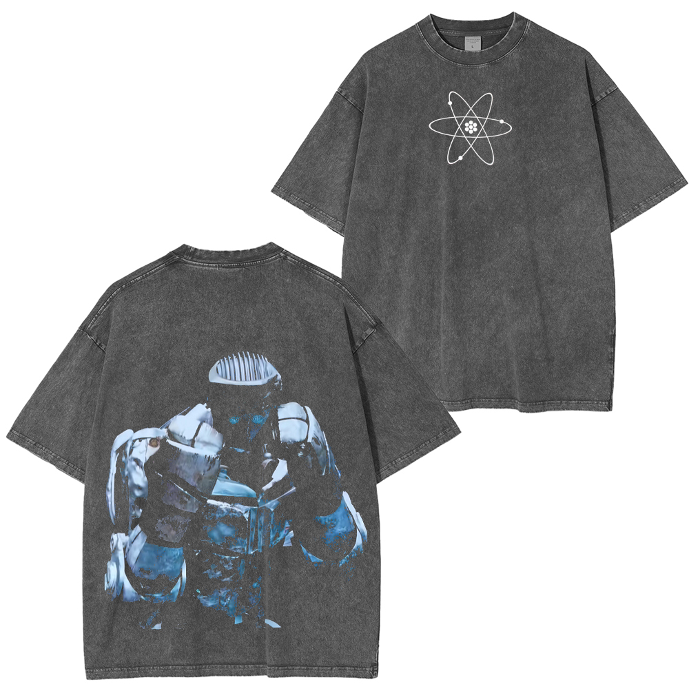 Real Steal Atom Vintage Washed Unisex T-Shirt