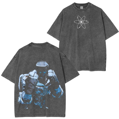Real Steal Atom Vintage Washed Unisex T-Shirt