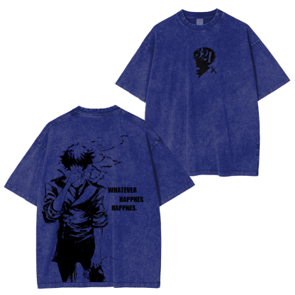 Cowboy Bebop Spike Spiegel Unisex Washed T-Shirt