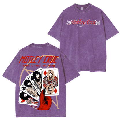 M?tley Cr��e Las Vegas 1983 by Andrew Alekseev (Main Edition) Washed Unisex T-Shirt