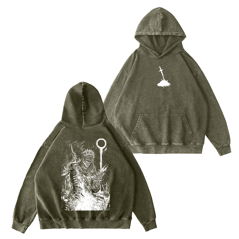 Dark Souls v2 Unisex Washed Hoodie
