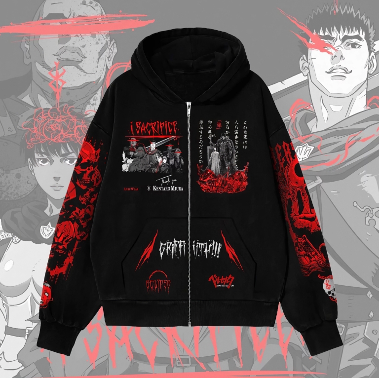 Berserk Guts Oversized Zip-Hoodie