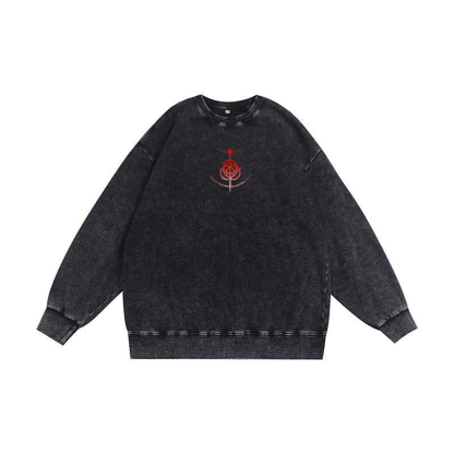 Maliketh Elden Ring Vintage Unisex Washed Crewneck Sweatshirt