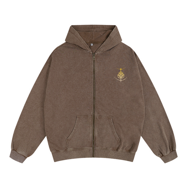 The Lord of Frenzied Flame Unisex Washed Zip Up Hoodie