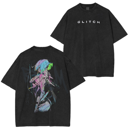 Lucy x Cyberpunk Edgerunners Unisex Acid Washed T-Shirt
