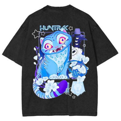 Hunter Cat & Bird Washed Unisex T-Shirt