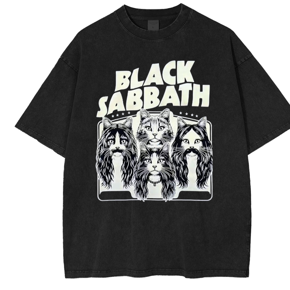 Cat Sabbath  Washed Unisex T-Shirt