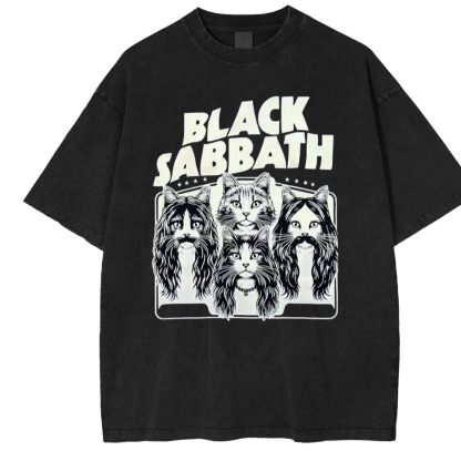 Cat Sabbath  Washed Unisex T-Shirt