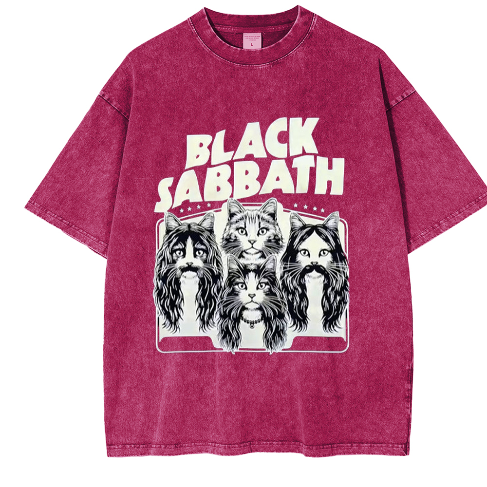 Cat Sabbath Washed Unisex T-Shirt