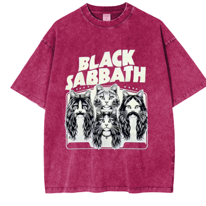 Cat Sabbath  Washed Unisex T-Shirt