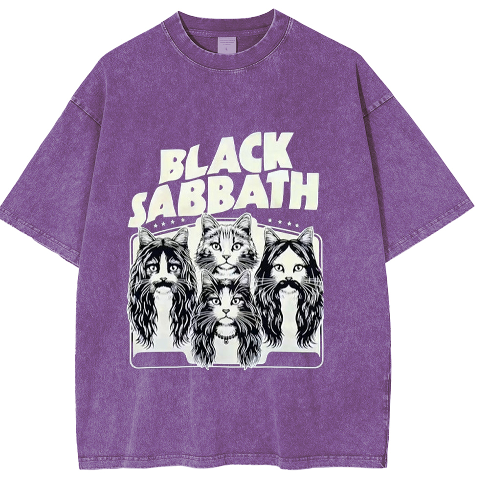 Cat Sabbath  Washed Unisex T-Shirt