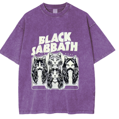 Cat Sabbath  Washed Unisex T-Shirt