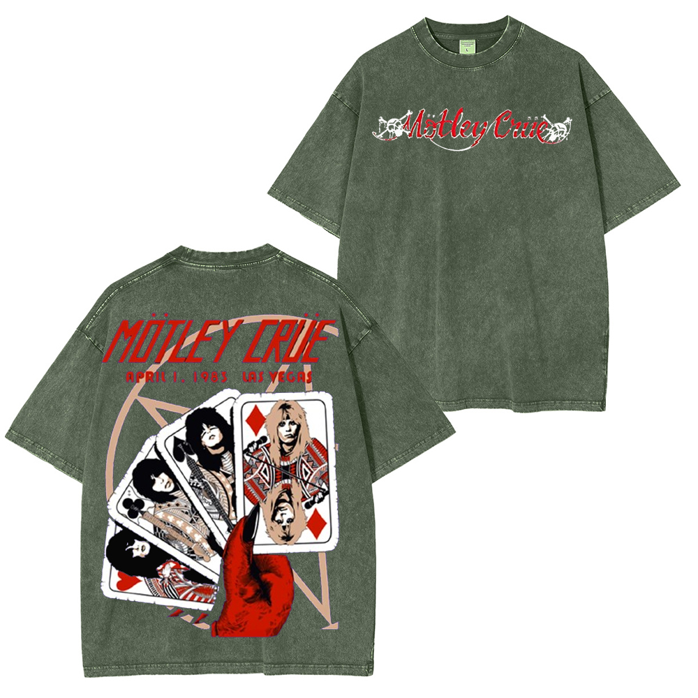 M?tley Cr��e Las Vegas 1983 by Andrew Alekseev (Main Edition) Washed Unisex T-Shirt