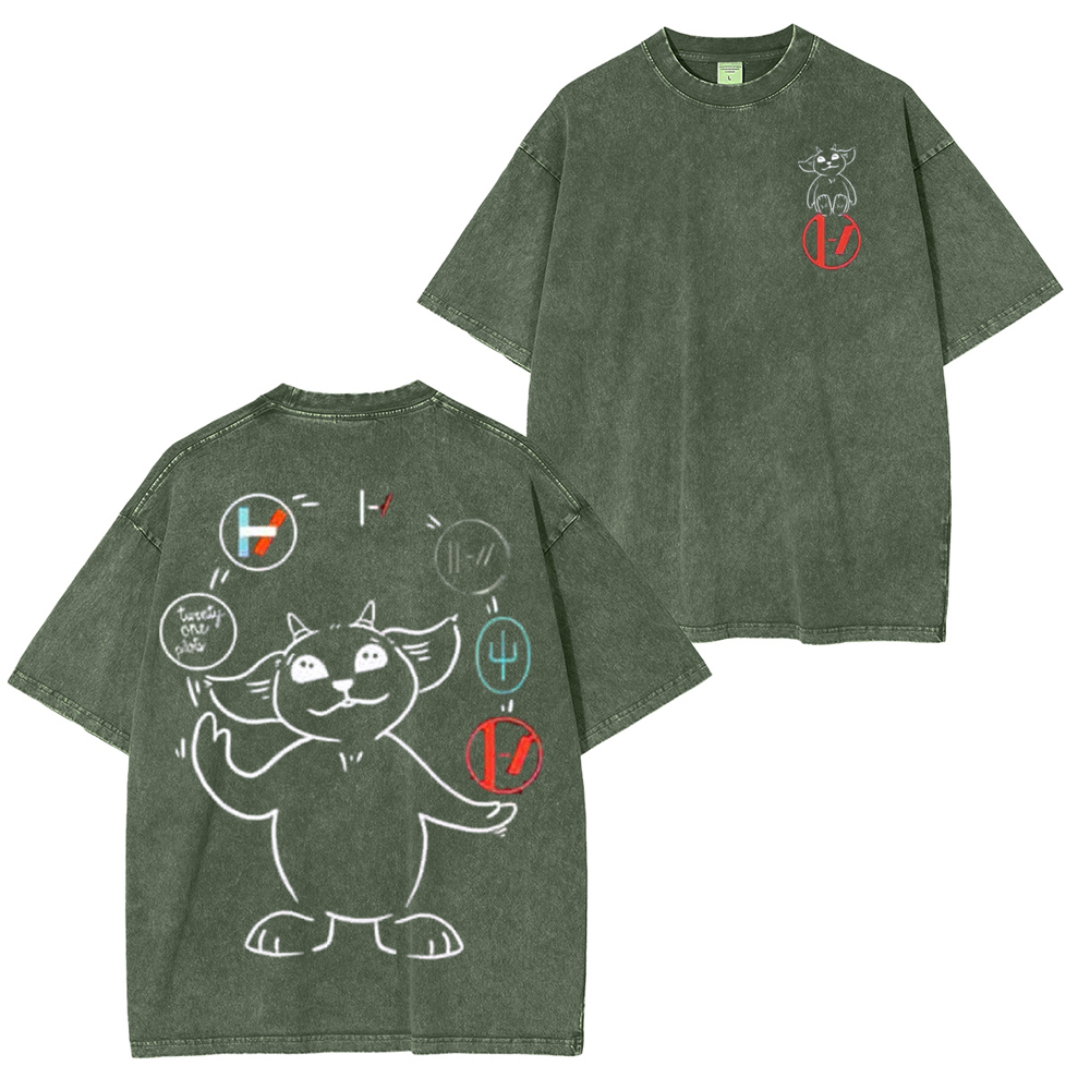 Twenty One Pilot Band Washed Unisex T-Shirt