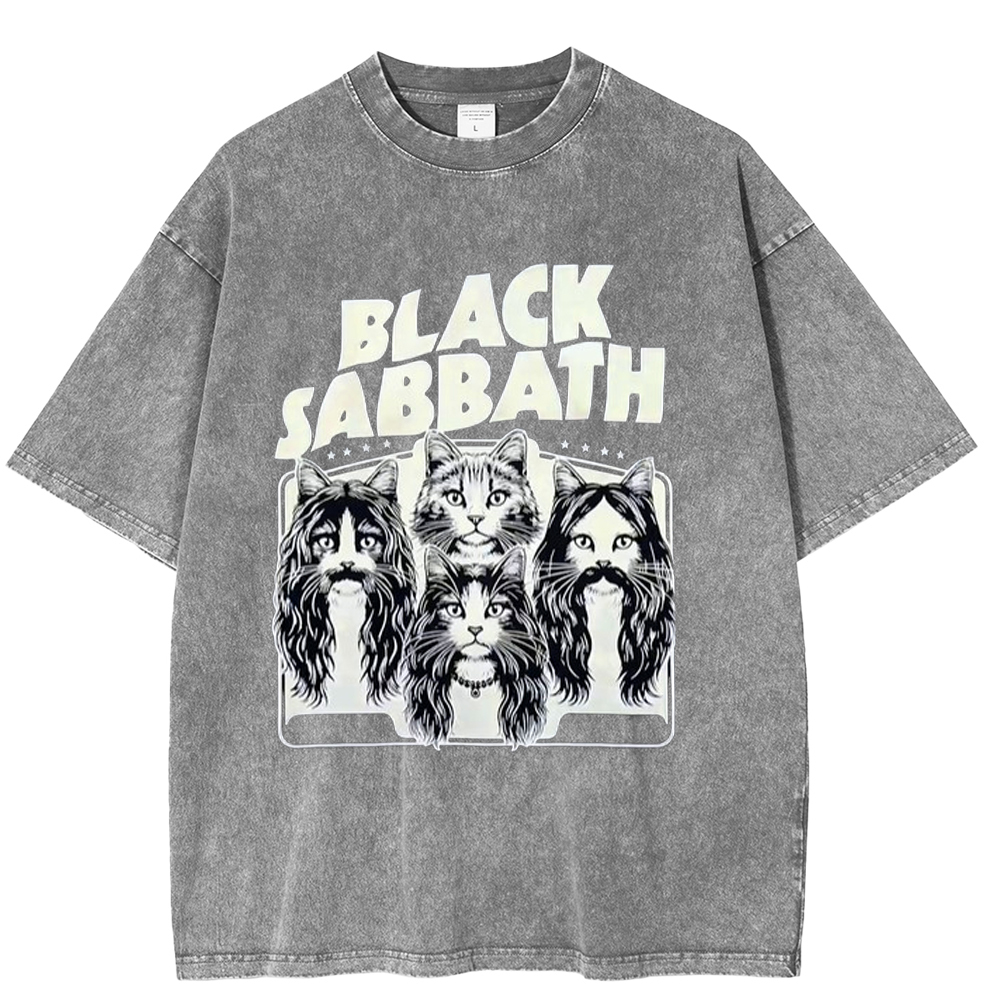 Cat Sabbath  Washed Unisex T-Shirt