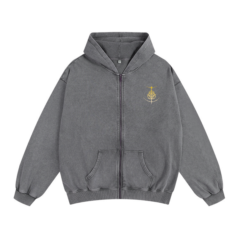 The Lord of Frenzied Flame Unisex Washed Zip Up Hoodie