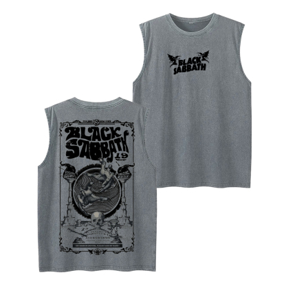 Black Sabbath Unisex Washed Tank Top