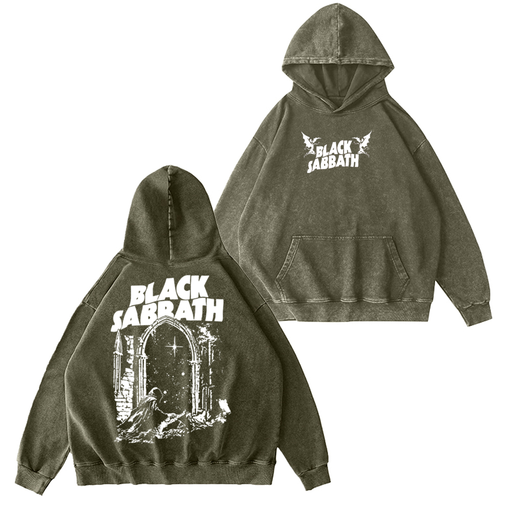 Black Sabbath ??Into The Void?? Unisex Washed Hoodie