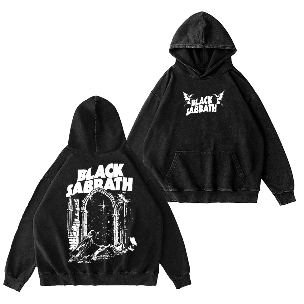 Black Sabbath ��Into The Void�� Unisex Washed Hoodie