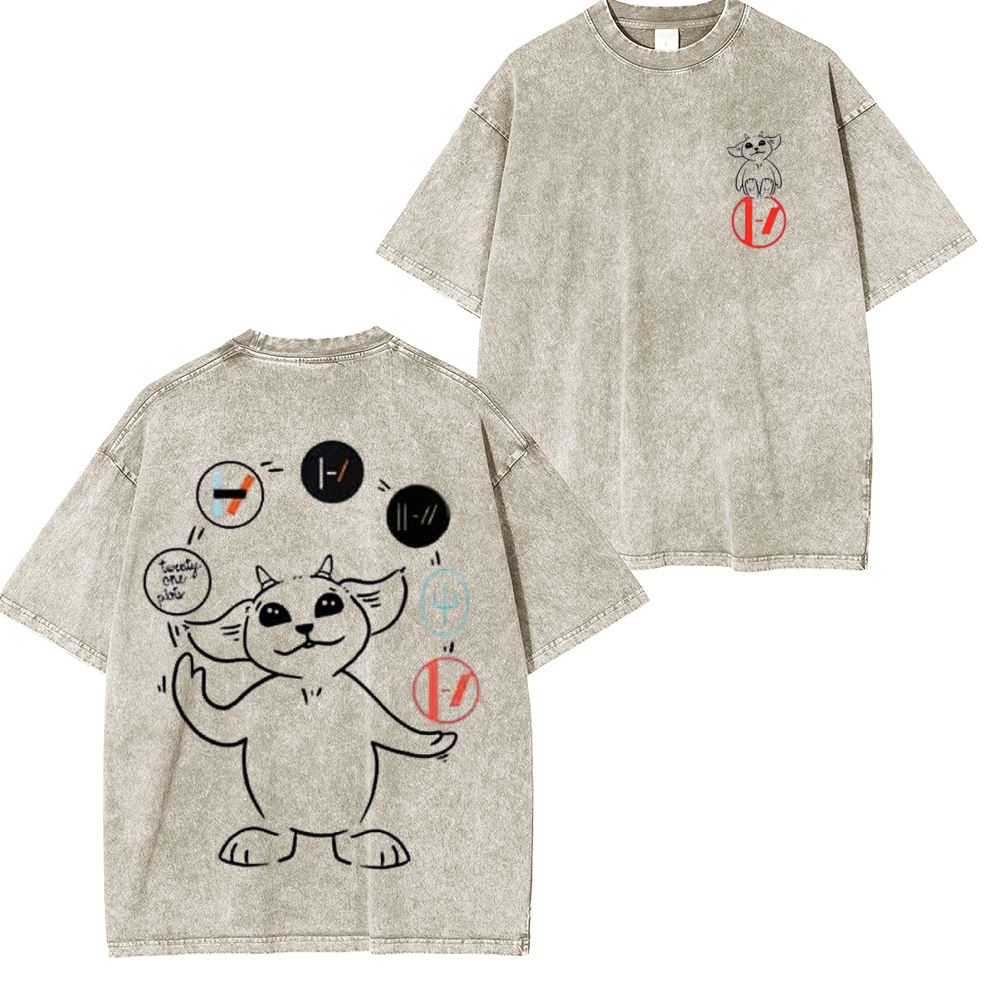 Twenty One Pilot Band Washed Unisex T-Shirt