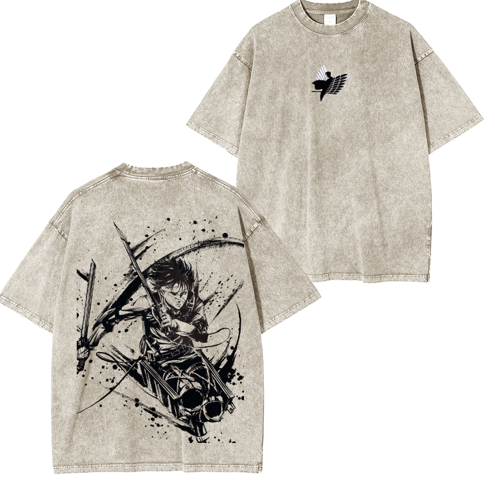 Levi Ackerman Unisex Washed T-Shirt