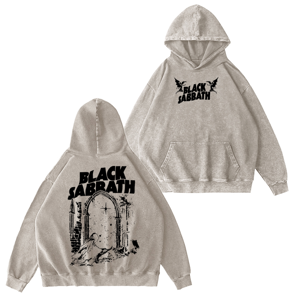 Black Sabbath ??Into The Void?? Unisex Washed Hoodie