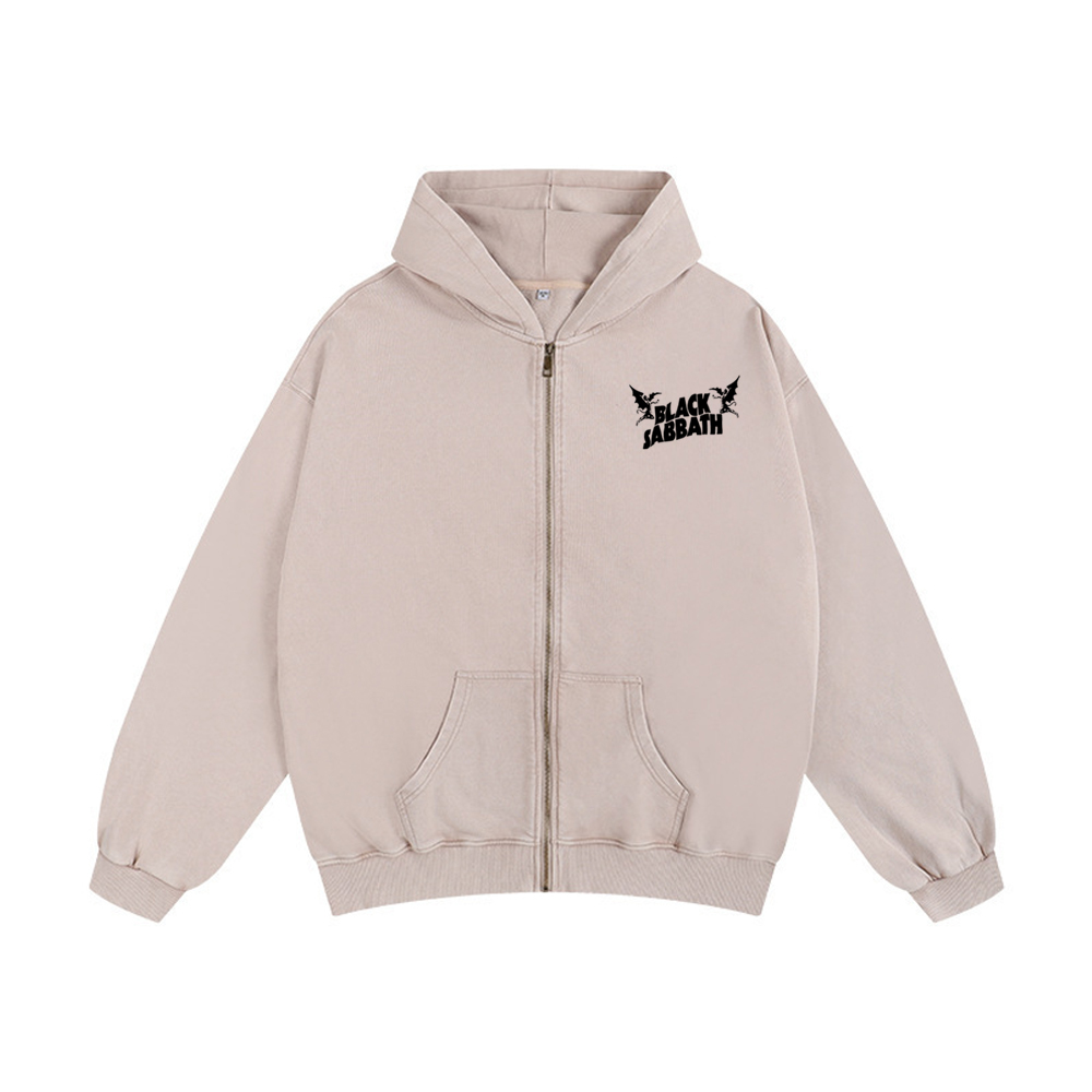 Praise The Sun Unisex Washed Zip Up Hoodie