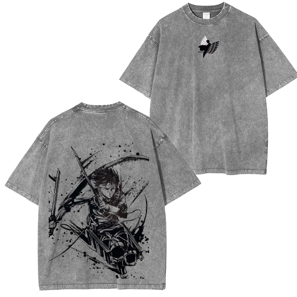 Levi Ackerman Unisex Washed T-Shirt